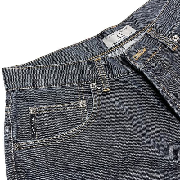 Armani Exchange Jeans 34 Regular Straight Fit blue Wash Designer - Picture 3 of 6